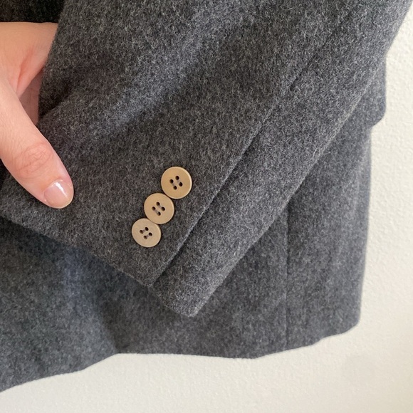 J. Crew Dark Heather Gray Wool Cashmere Blend Coat Blazer size 8 - Picture 5 of 9